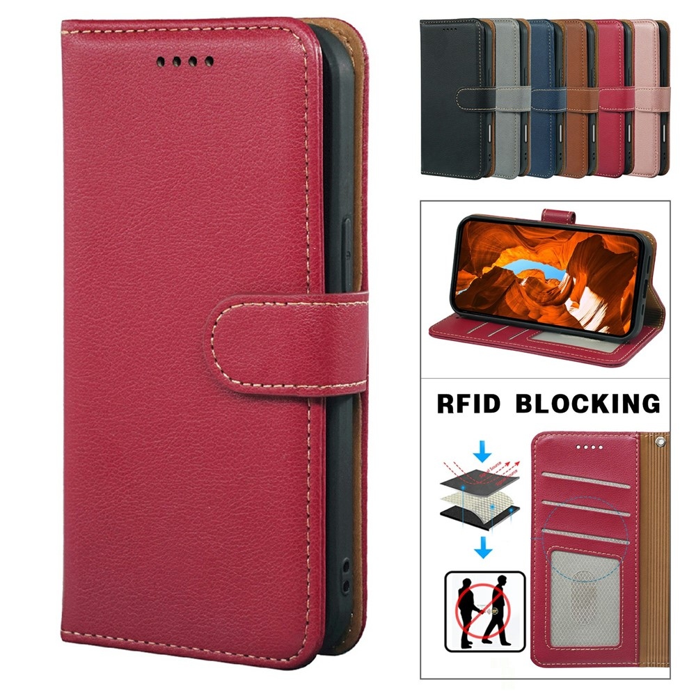 Csatos könyvtáska Xiaomi Redmi 15 5G - piros