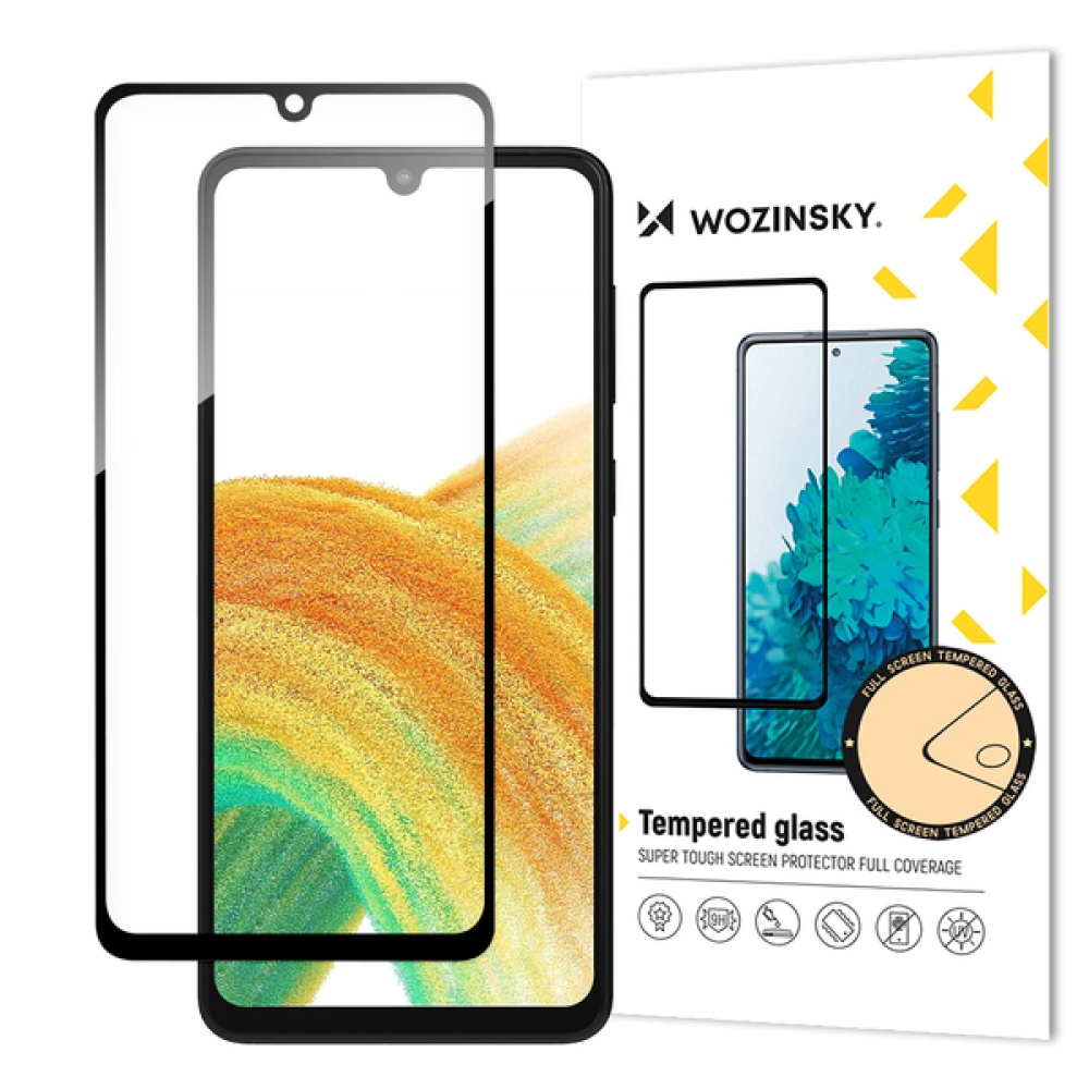 Wozinsky teljes képernyő edzett üveg Samsung Galaxy A34 5G - fekete