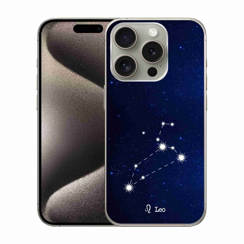Zselés borítás mmCase iPhone 15 Pro készülékhez - Oroszlán csillagkép
