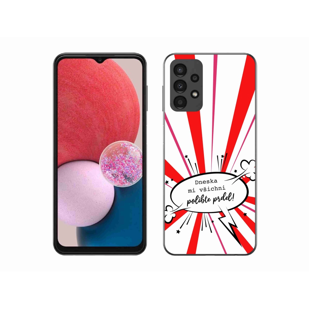 Gél borító mmCase Samsung Galaxy A13 4G - vicces szöveg 15 fehér háttér