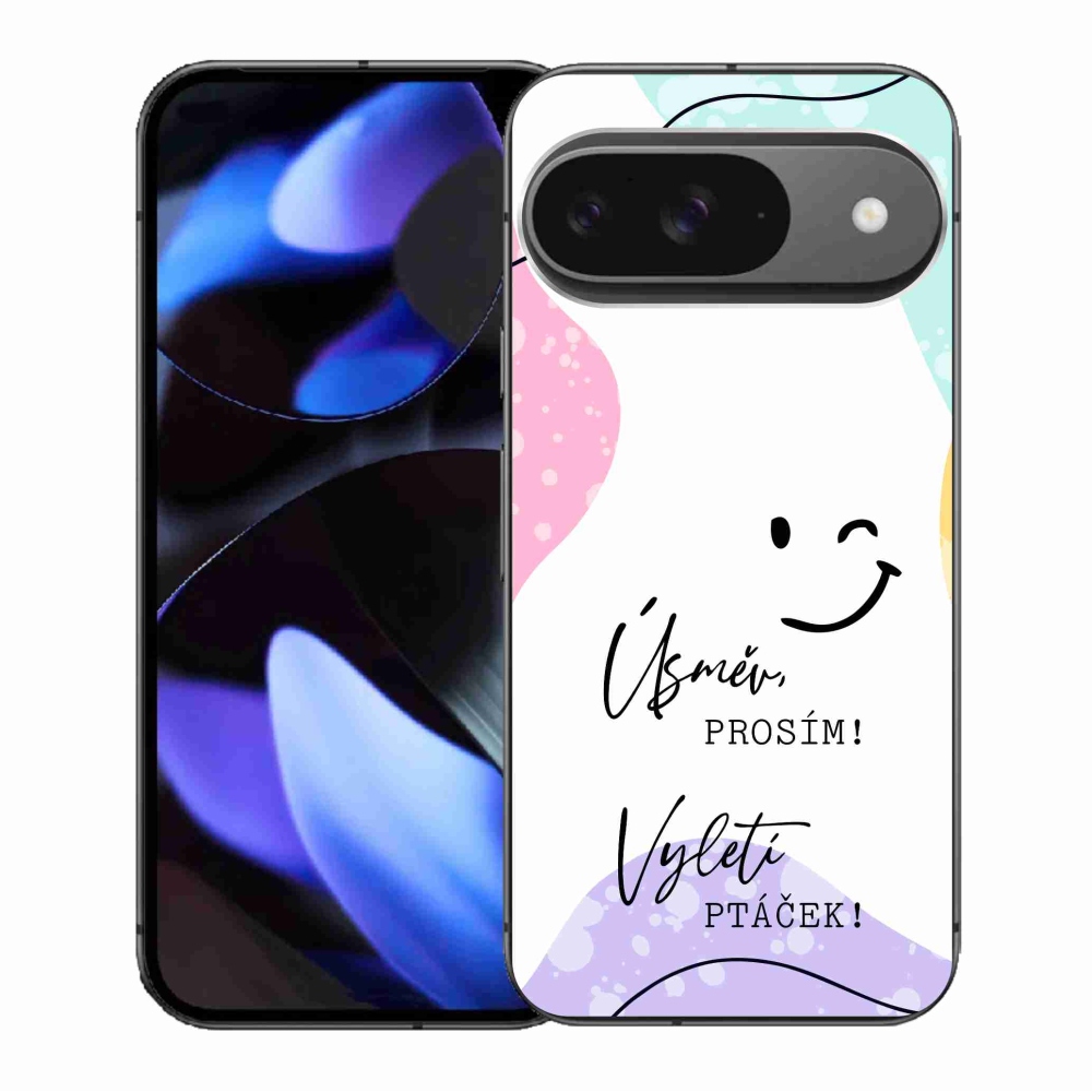 Gél borítás mmCase a Google Pixel 9/9 Pro számára - vicces szöveg 4 fehér háttérrel