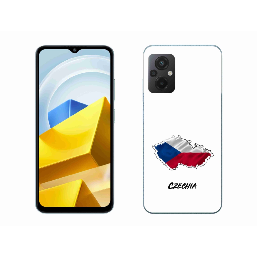Gél borítás mmCase a Xiaomi Poco M5 4G-hez - Csehország fehér háttér