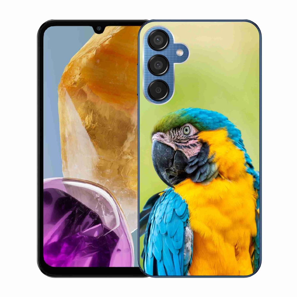 Gél tok mmCase a Samsung Galaxy M15 5G készülékhez - papagáj ara 2