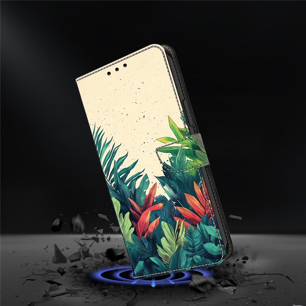 Sima könyv tok a Google Pixel 10 Pro/Pixel 10 számára - levelek