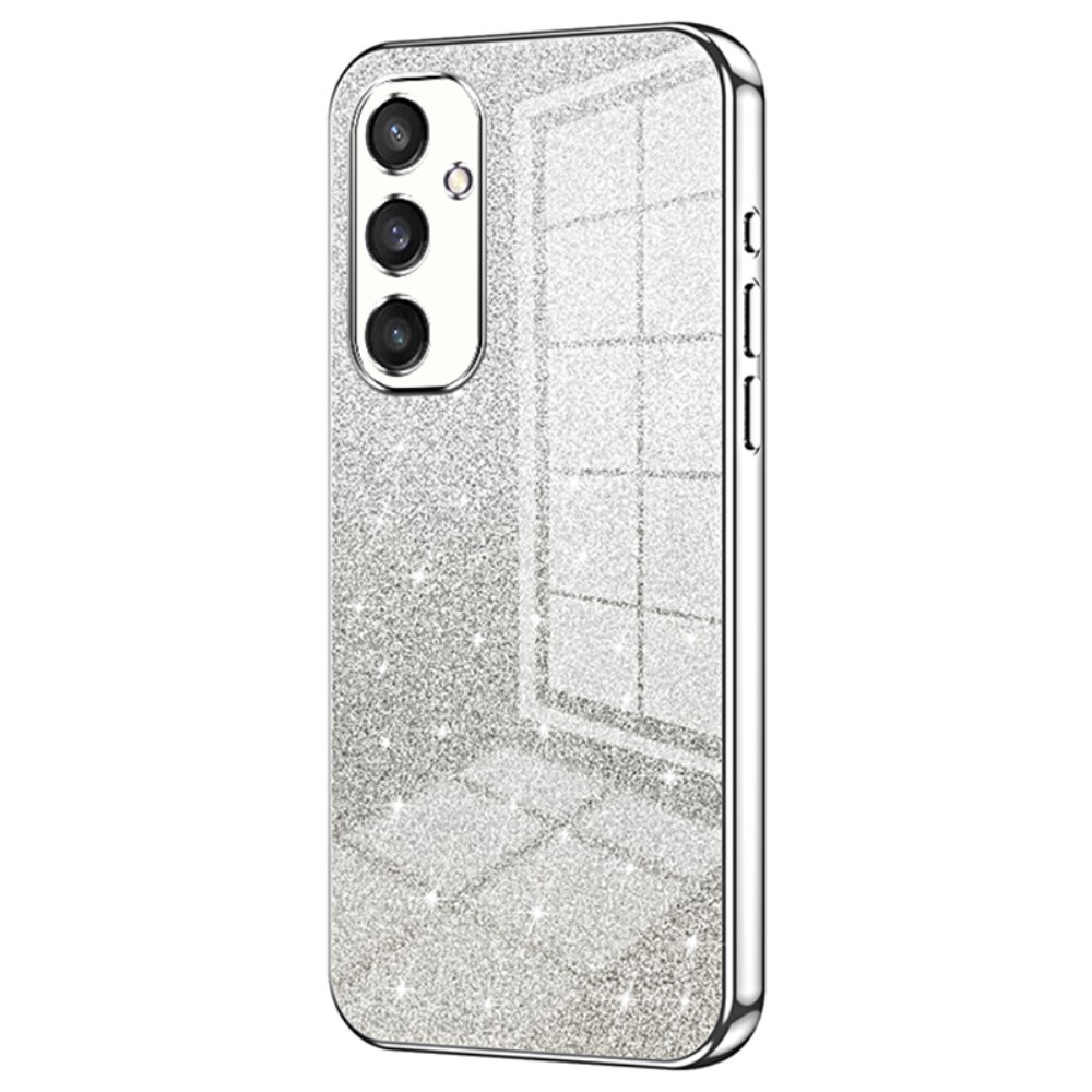 Vágott zselés csillogó tok Samsung Galaxy S24+ készülékhez - ezüst