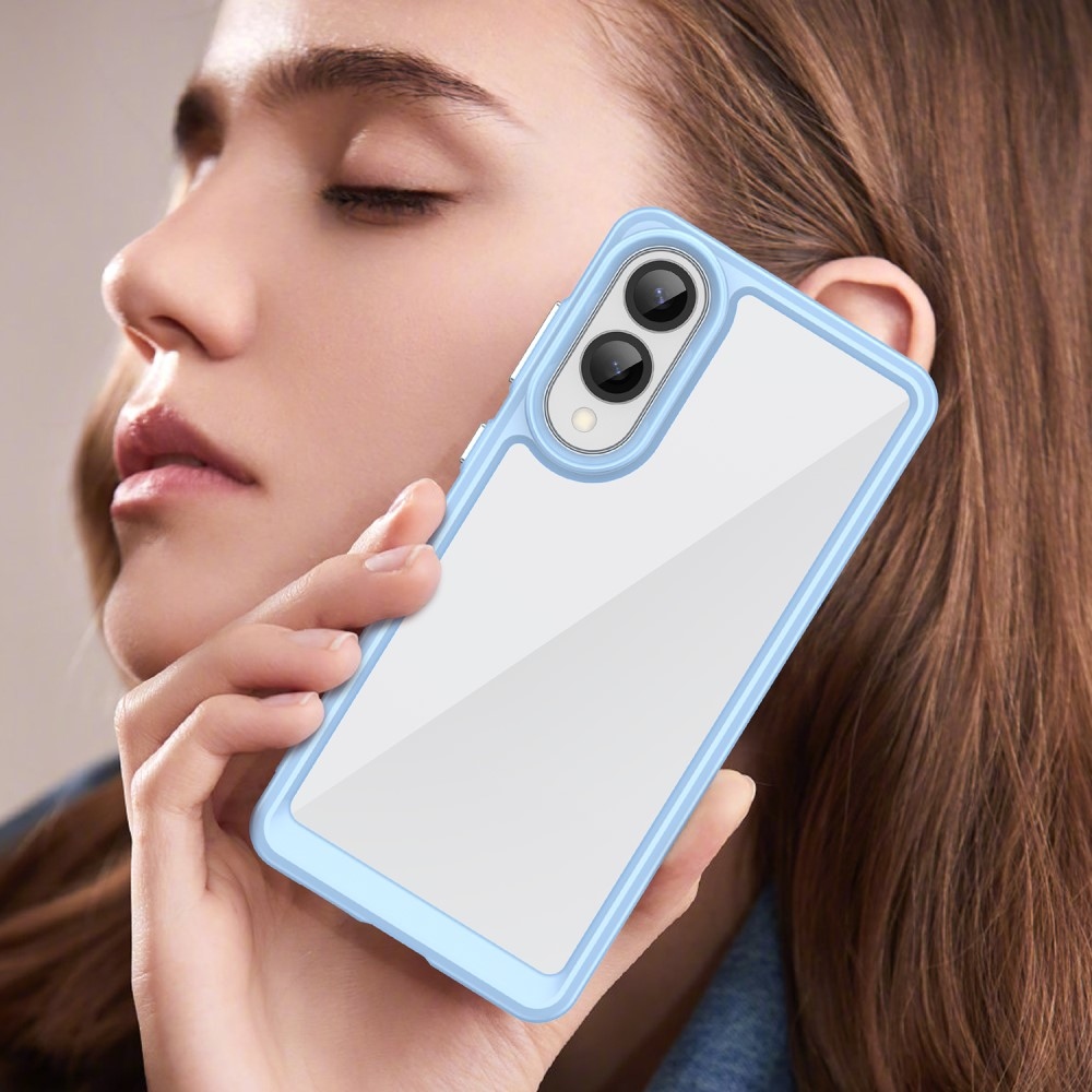 Gél tok kemény hátlappal Samsung Galaxy S25 Edge készülékhez - kék