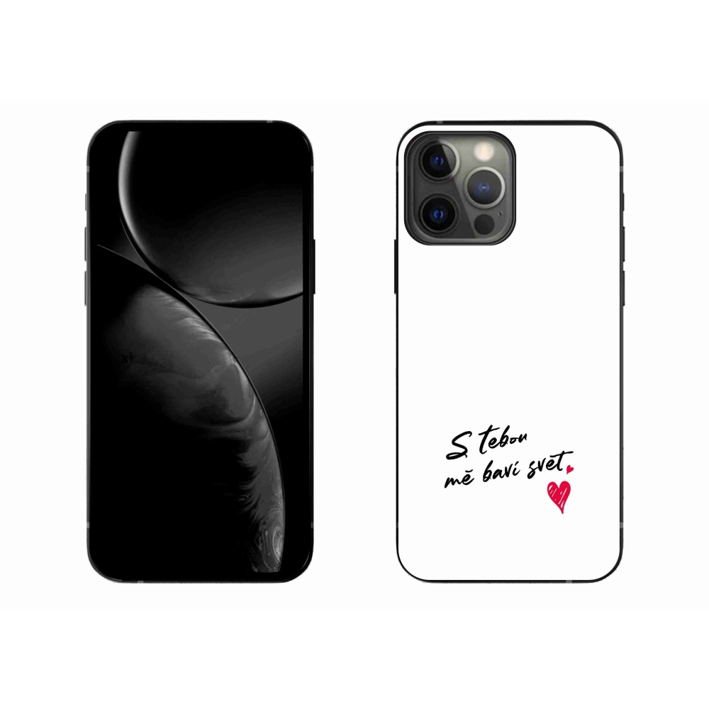 Gél borítás mmCase iPhone 13 Pro Max 6.7 készülékhez - szerelmes szöveg 1 fehér háttér