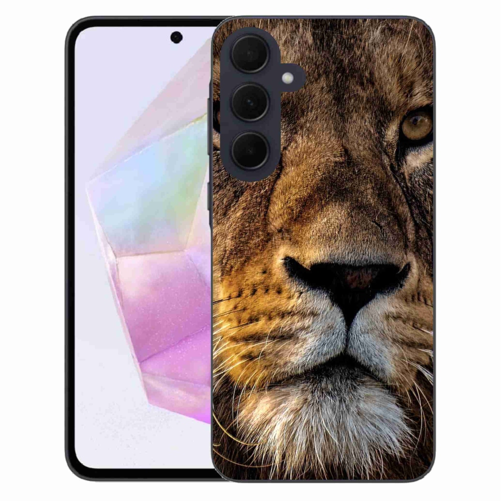 Gél tok mmCase a Samsung Galaxy A35 5G készülékhez - oroszlán