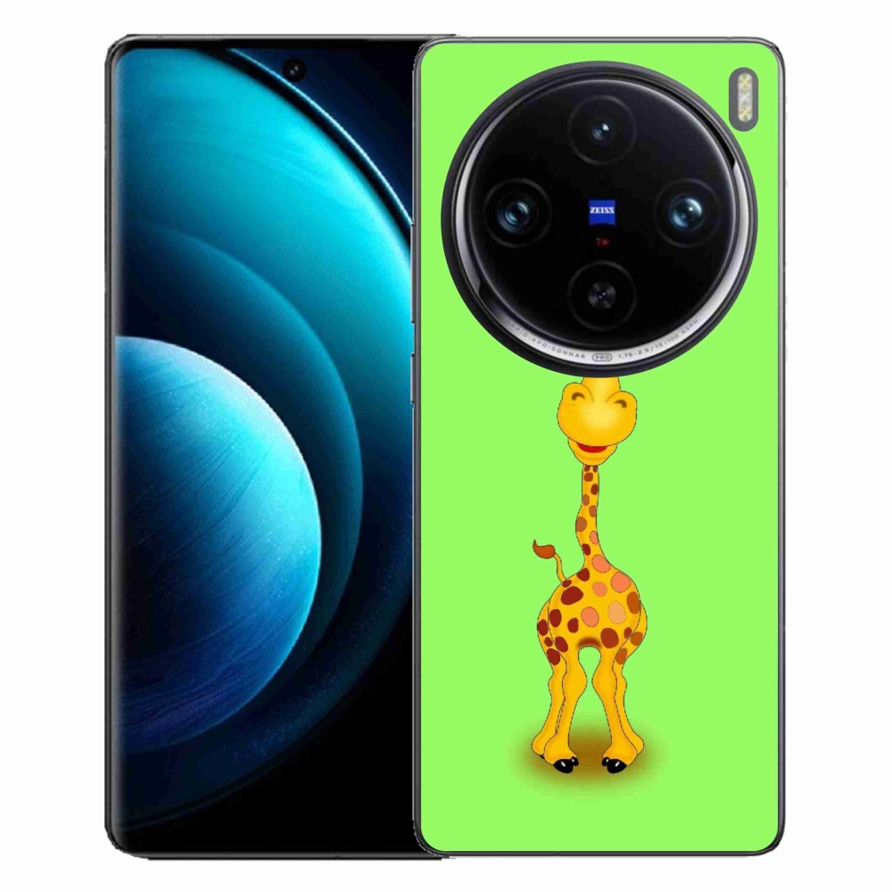 Zselés borítás mmCase a Vivo X100 Pro 5G készülékhez - rajzfilm zsiráf