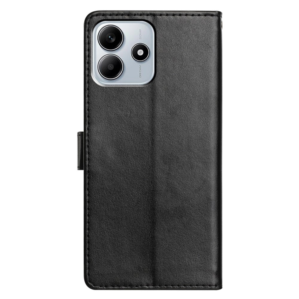 Vérrögök könyv tok a Xiaomi Redmi Note 14 5G-hez - fekete