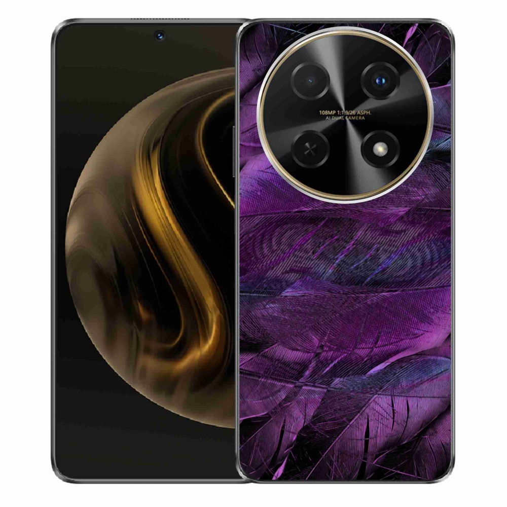 Zselés borítás mmCase a Huawei Nova 12i készülékhez - lila tollak