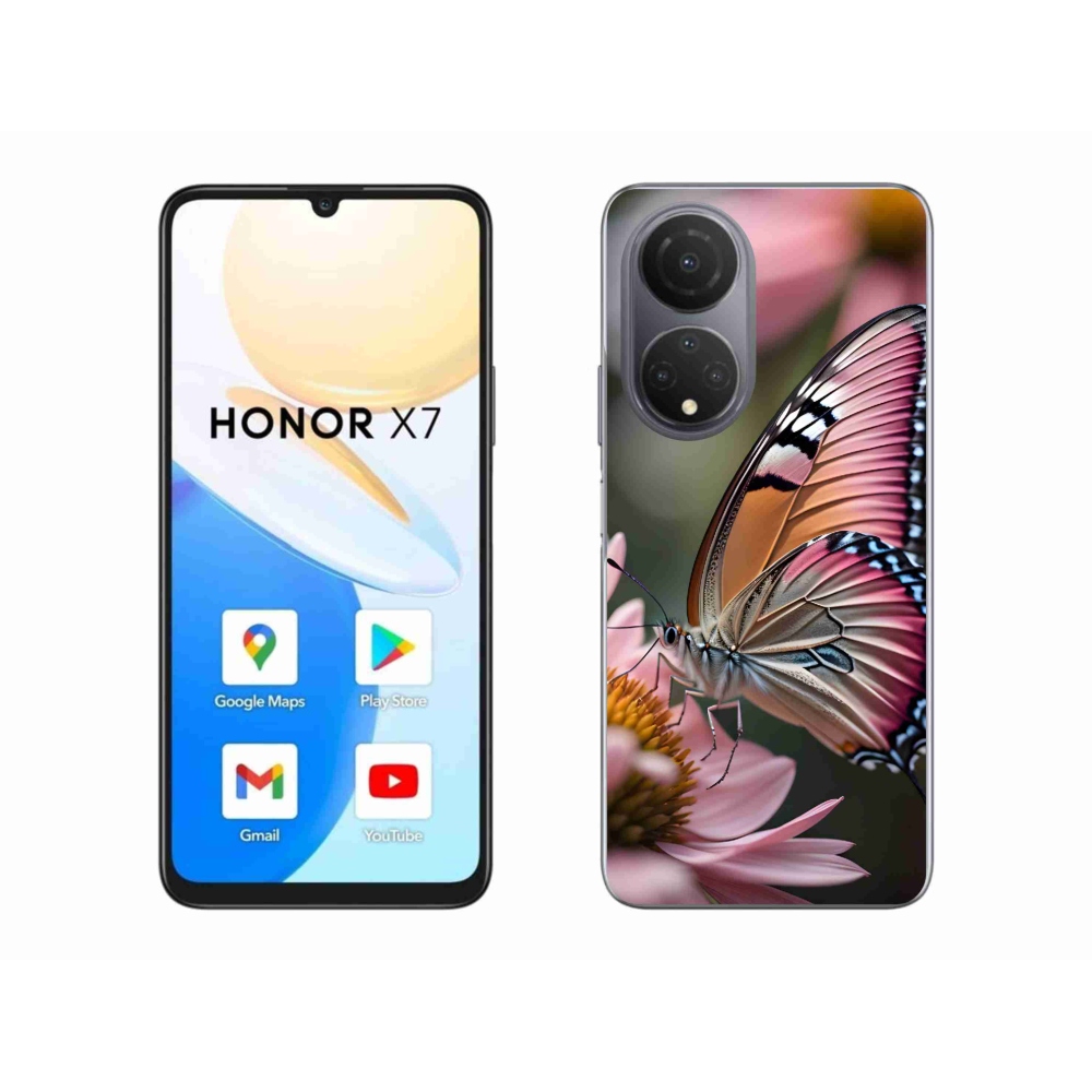 Zselés borítás mmCase a Honor X7-hez - színes pillangó