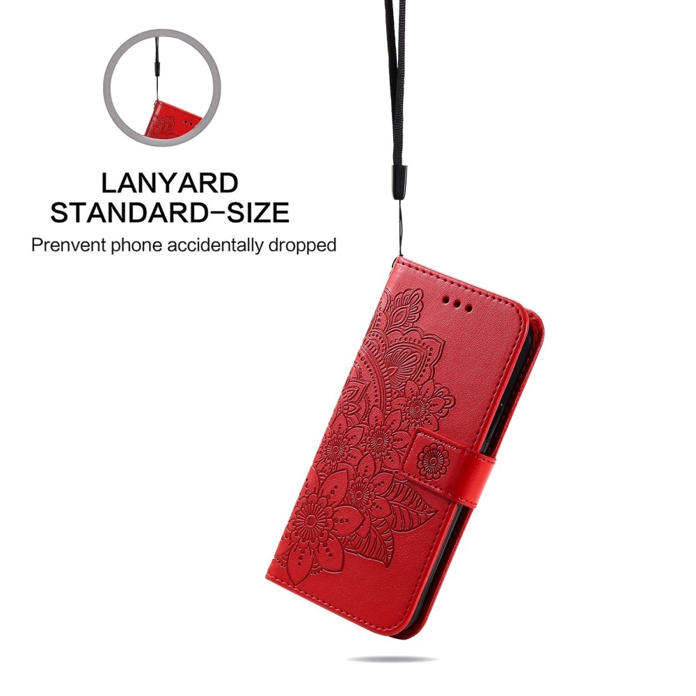 Mandala könyv tok Oppo Find X5 Lite-hoz - piros