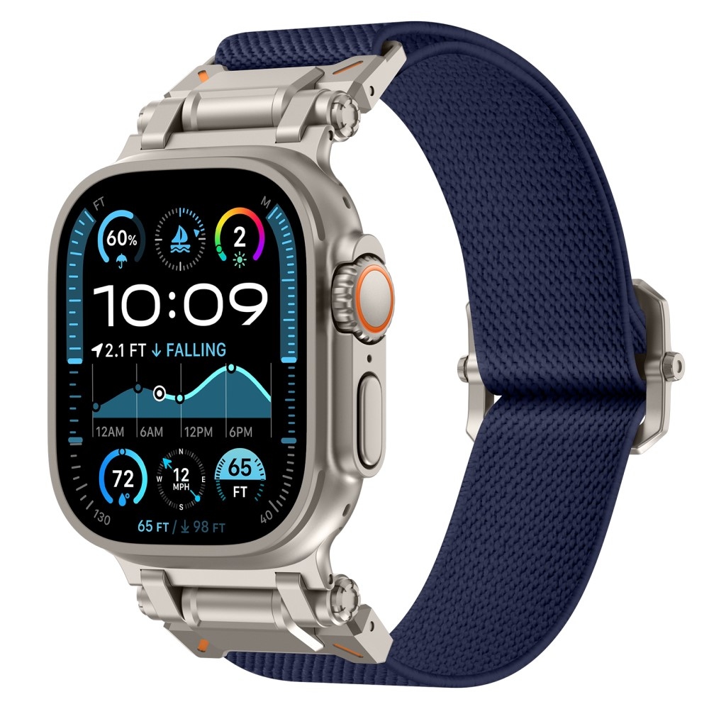 Titán nejlon szíj Apple Watch Ultra/Ultra 2 49mm/SE/SE 2022/2023 44mm/10 46mm/9/8/7 45mm/6/5/4 44mm/3/2/1 42 mm - kék