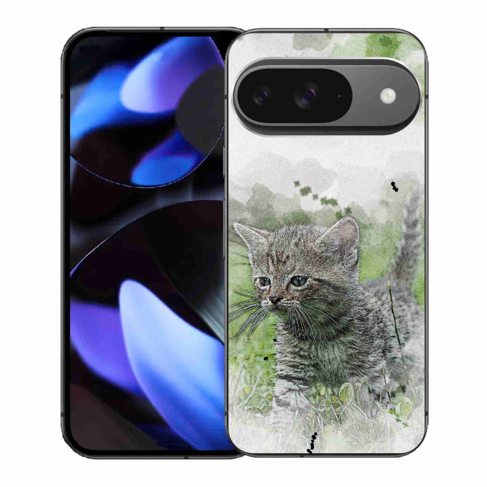 Gél borítás mmCase a Google Pixel 9/9 Pro számára - aranyos cica 1