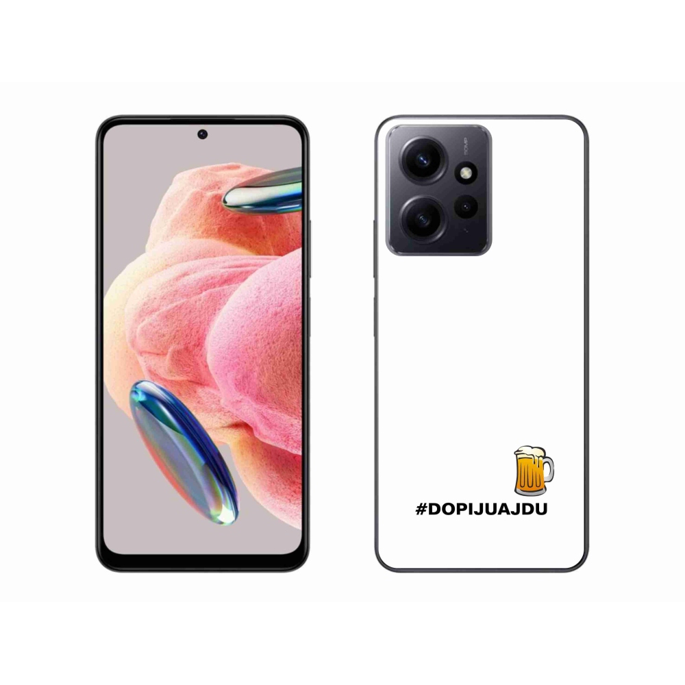 Gél borító mmCase a Xiaomi Redmi Note 12 4G - sör motívum 1 fehér háttérrel