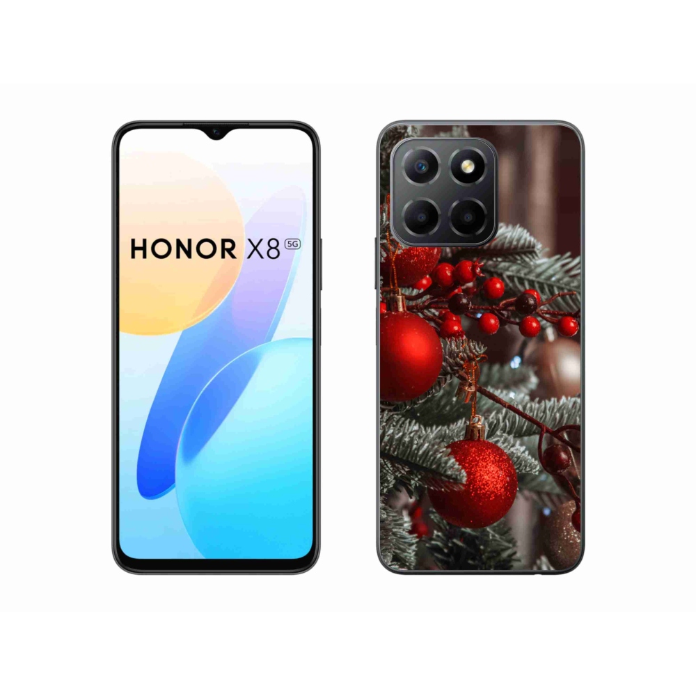 Gél borítás mmCase a Honor X8 5G számára - karácsonyi dekorációk 2