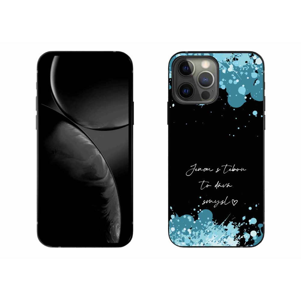 Gél borítás mmCase iPhone 13 Pro Max 6.7 készülékhez - szerelmes szöveges fekete háttér
