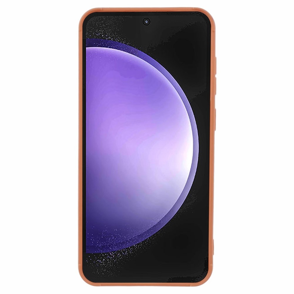 Rácsos tartós zselés tok Samsung Galaxy S23 FE készülékhez - barna