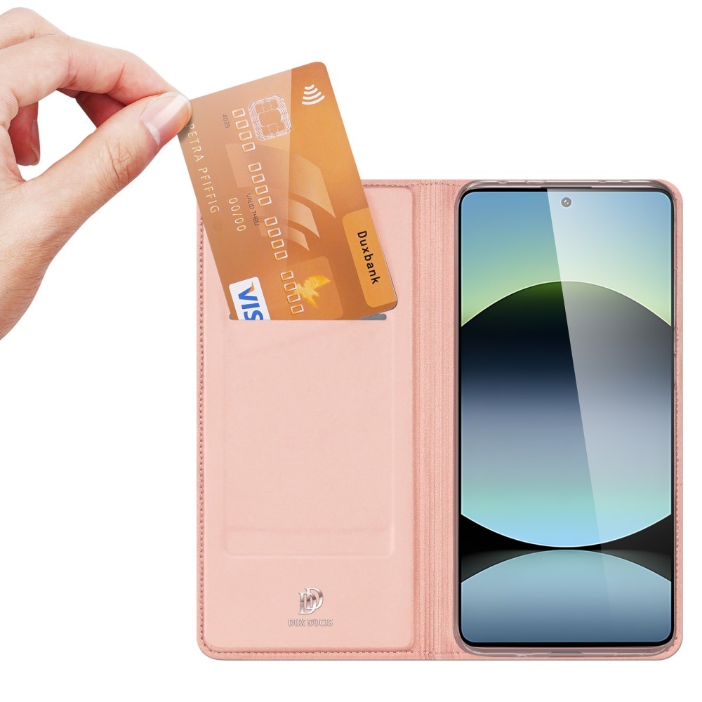 DUX könyv tok Xiaomi Redmi Note 14S-hez - rózsaarany színben
