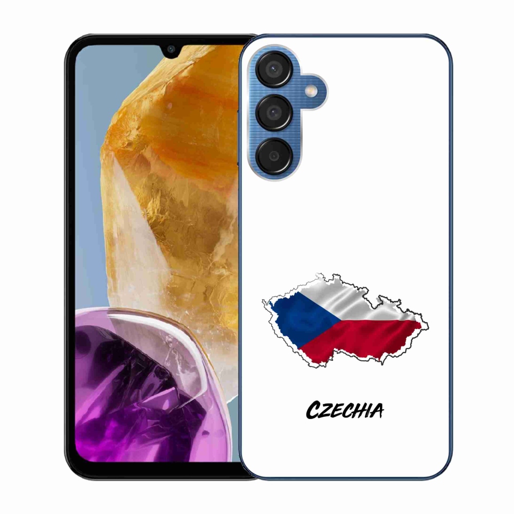 Gél védőhuzat mmCase Samsung Galaxy M15 5G - Csehország fehér háttérrel