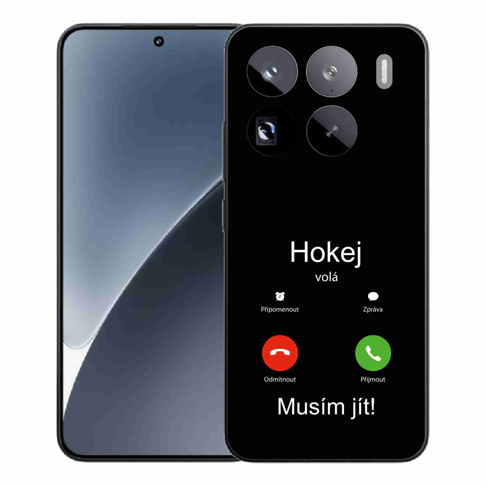 Gél borítás mmCase a Xiaomi 15 Pro - hoki hívások fekete háttérrel