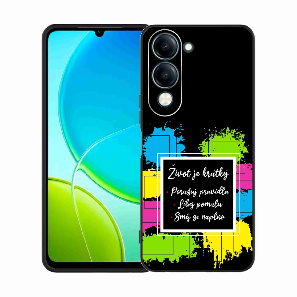 Gel Cover mmCase a Vivo Y29s 5G-n - Idézet 5 fekete háttér