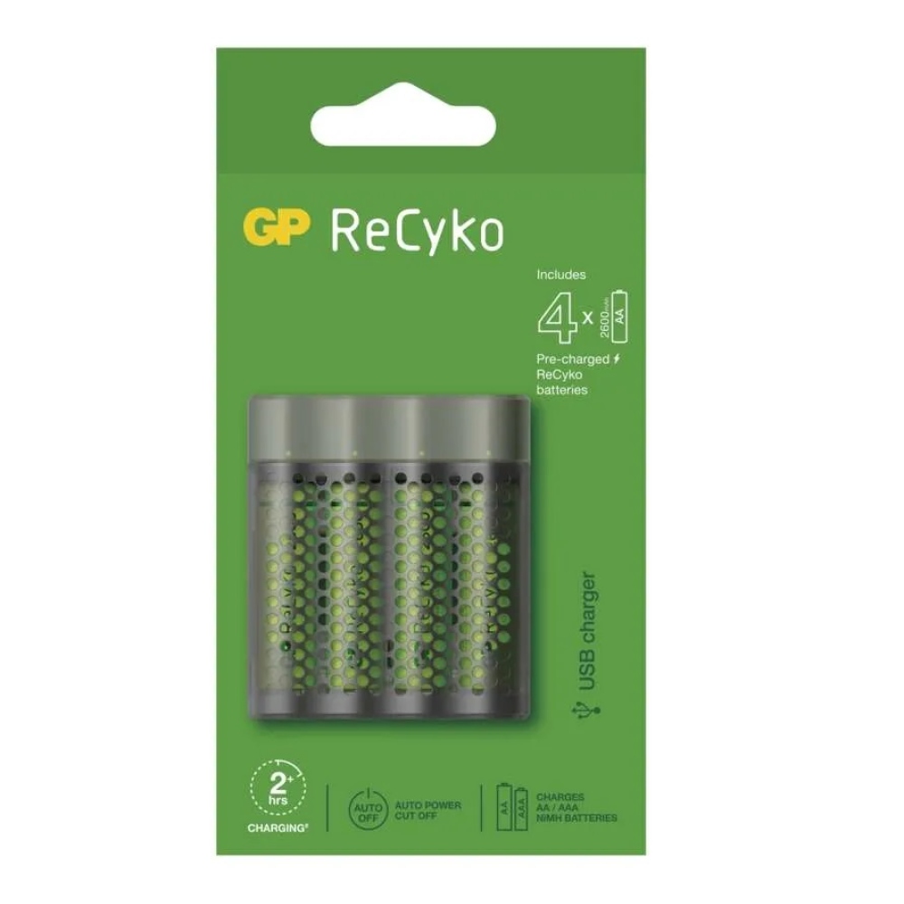 Akkumulátortöltő GP Speed M451 + 4× AA ReCyko 2700