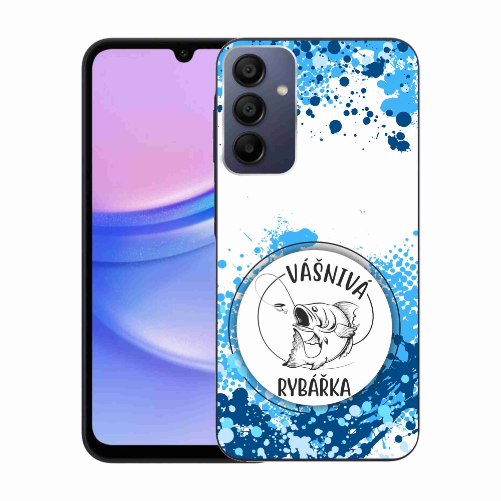 Gél borító mmCase Samsung Galaxy A15 4G/5G - szenvedélyes halásznő fehér háttérrel