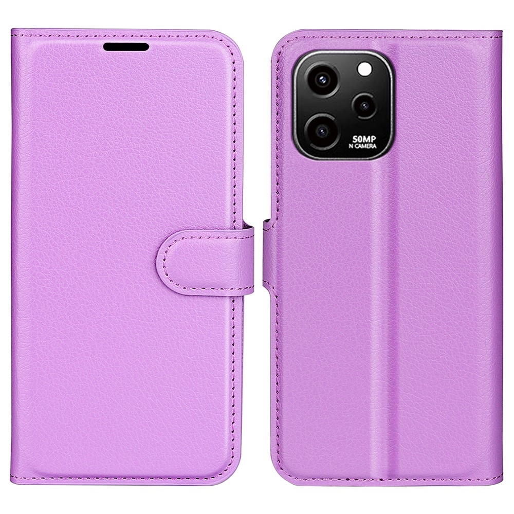 Litchi könyv tok Huawei Nova Y61-hez - lila