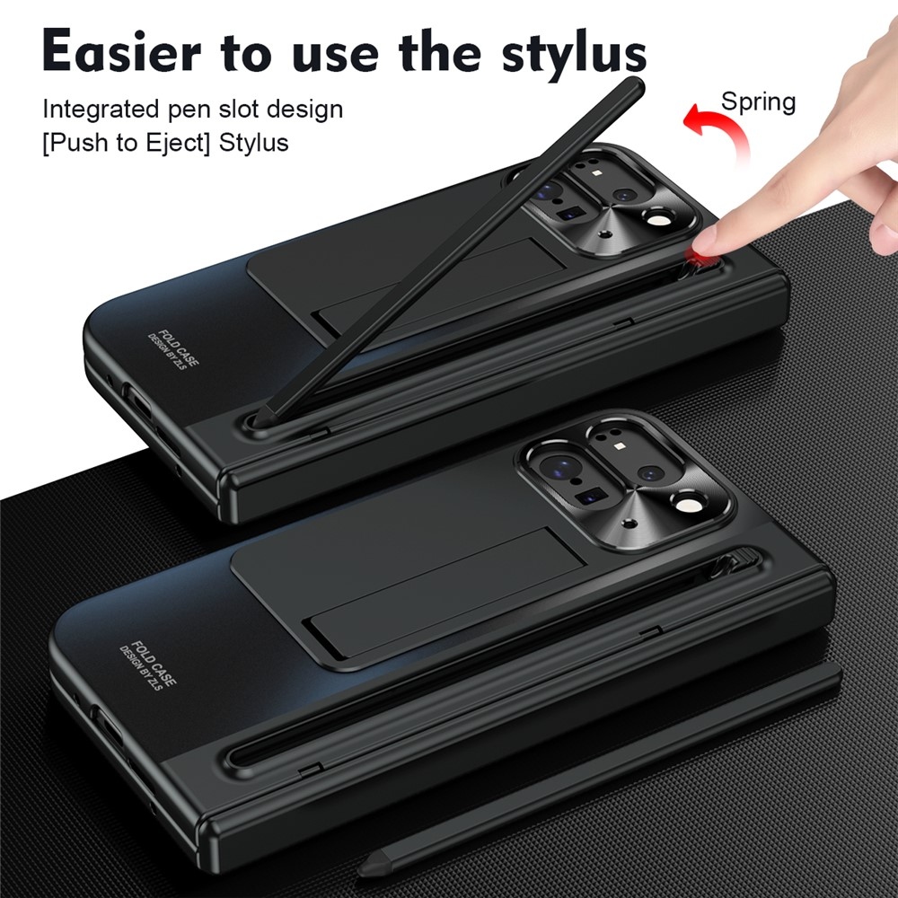 Pántos műanyag borítás tollal és képernyővédővel a Google Pixel 10 Pro Fold-hoz - fekete
