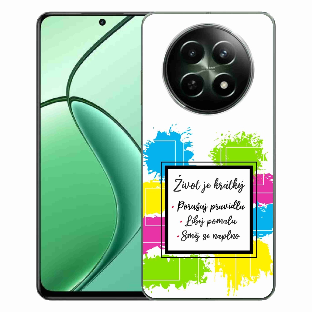 Gél borító mmCase a Realme 12 5G/12x 5G - idézet 5 fehér háttérrel