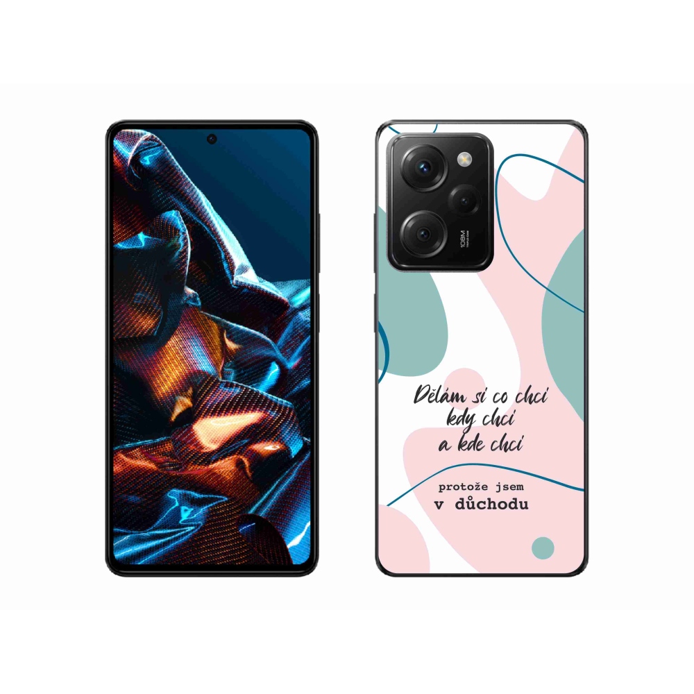 Gél borító mmCase a Xiaomi Poco X5 Pro 5G számára - vicces szöveg 10 fehér háttér