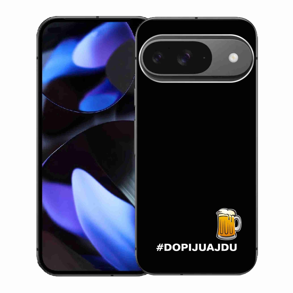 Gél borítás mmCase a Google Pixel 9/9 Pro számára - sör motívum 1 fekete háttér