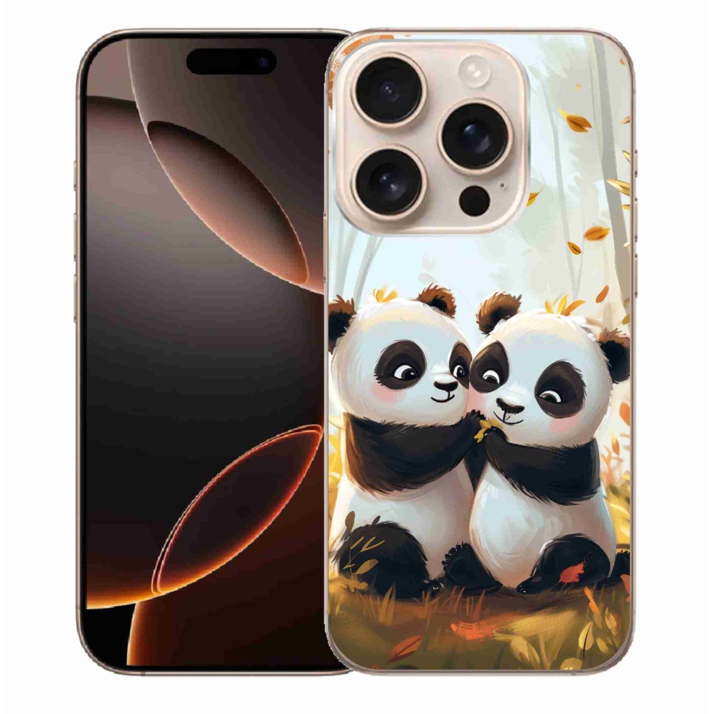 Zselés borítás mmCase iPhone 16 Pro Max készülékhez - pandák