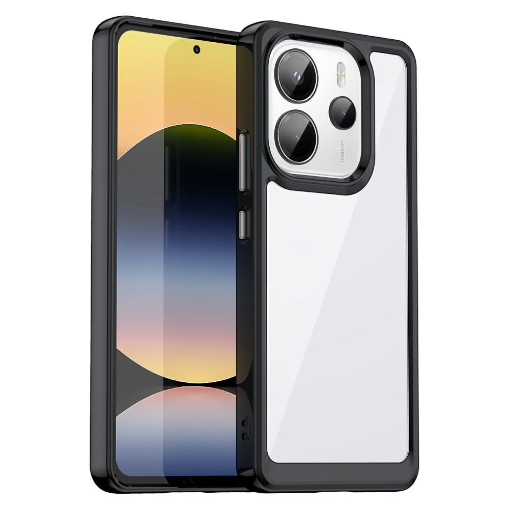 Gél tok fix hátlappal a Xiaomi Redmi Note 14-re - fekete
