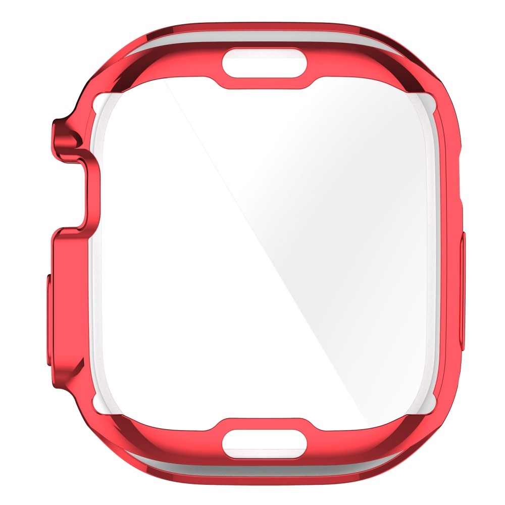 Puha, felpattintható gél védőtok az Apple Watch Ultra/Ultra 2 49 mm-es órájához - piros színű