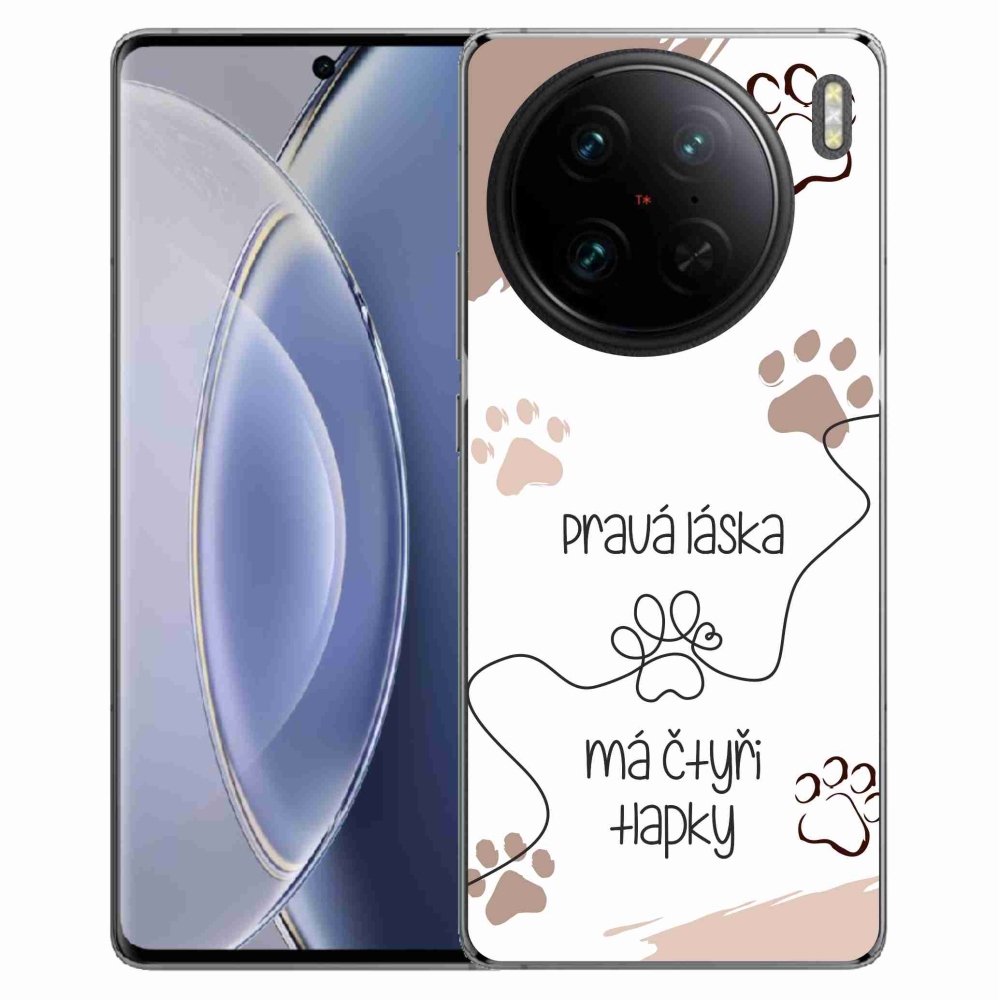 Gél borító mmCase a Vivo X90 Pro készülékhez - kutyamotívum 1 fehér háttér