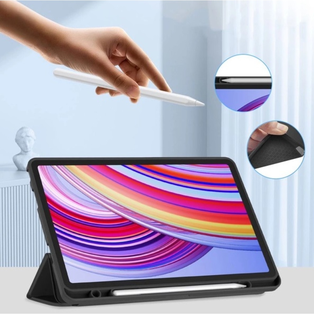 Tech intelligens záró tok Xiaomi Redmi Pad Pro 4G/5G-hez - fekete