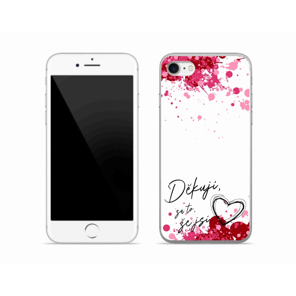 Zselés borítás mmCase iPhone SE (2020) készülékhez - text in love 2 fehér háttér