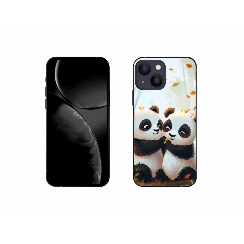 Zselés borítás mmCase iPhone 13 mini készülékhez - pandák