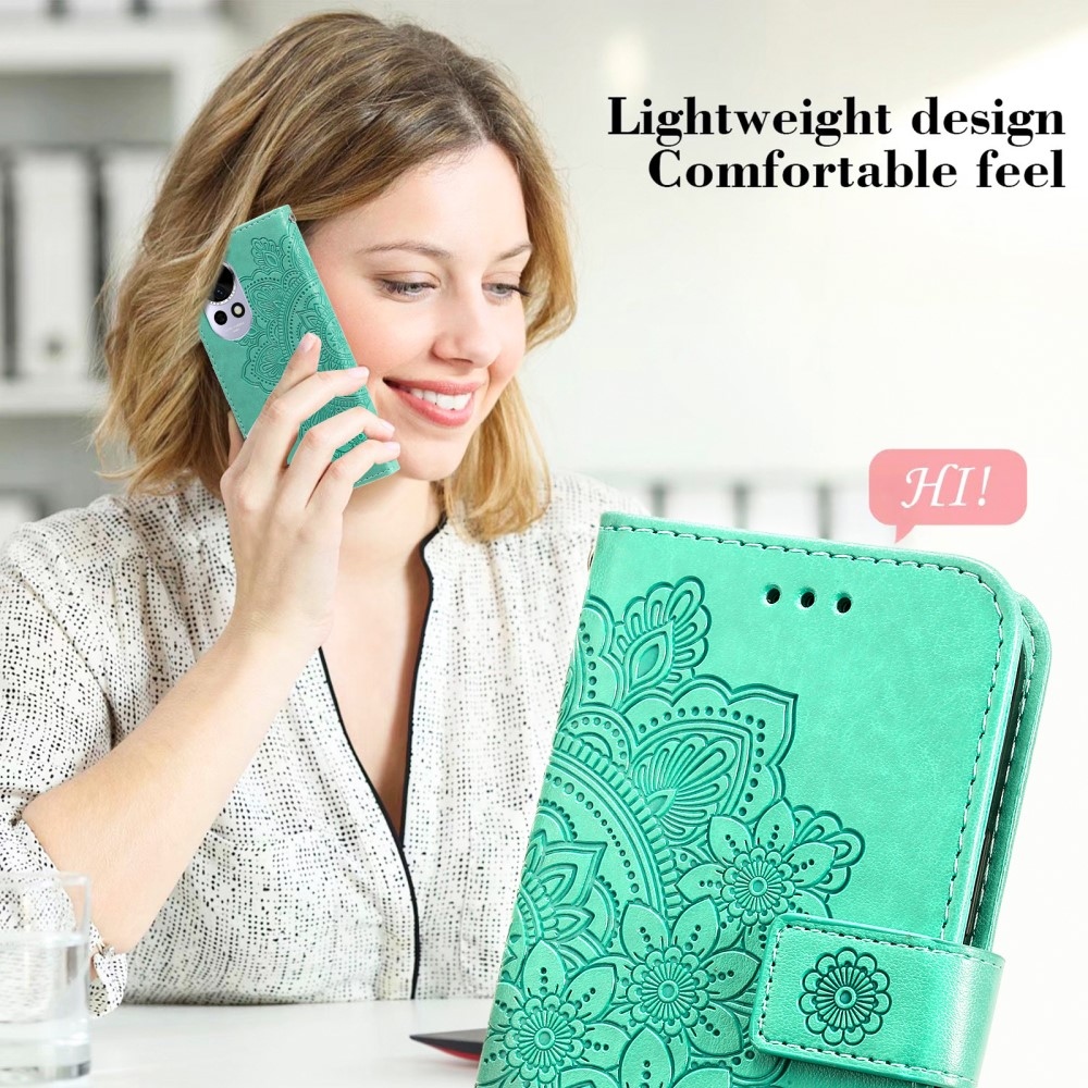 Mandala könyvtáska Huawei Nova 13 5G - teal - teal