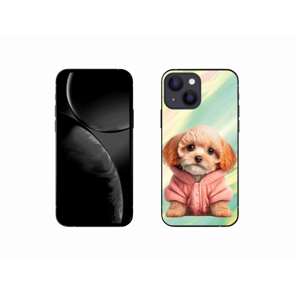 Gél borítás mmCase iPhone 13 mini készülékhez - kiskutya pulóverben