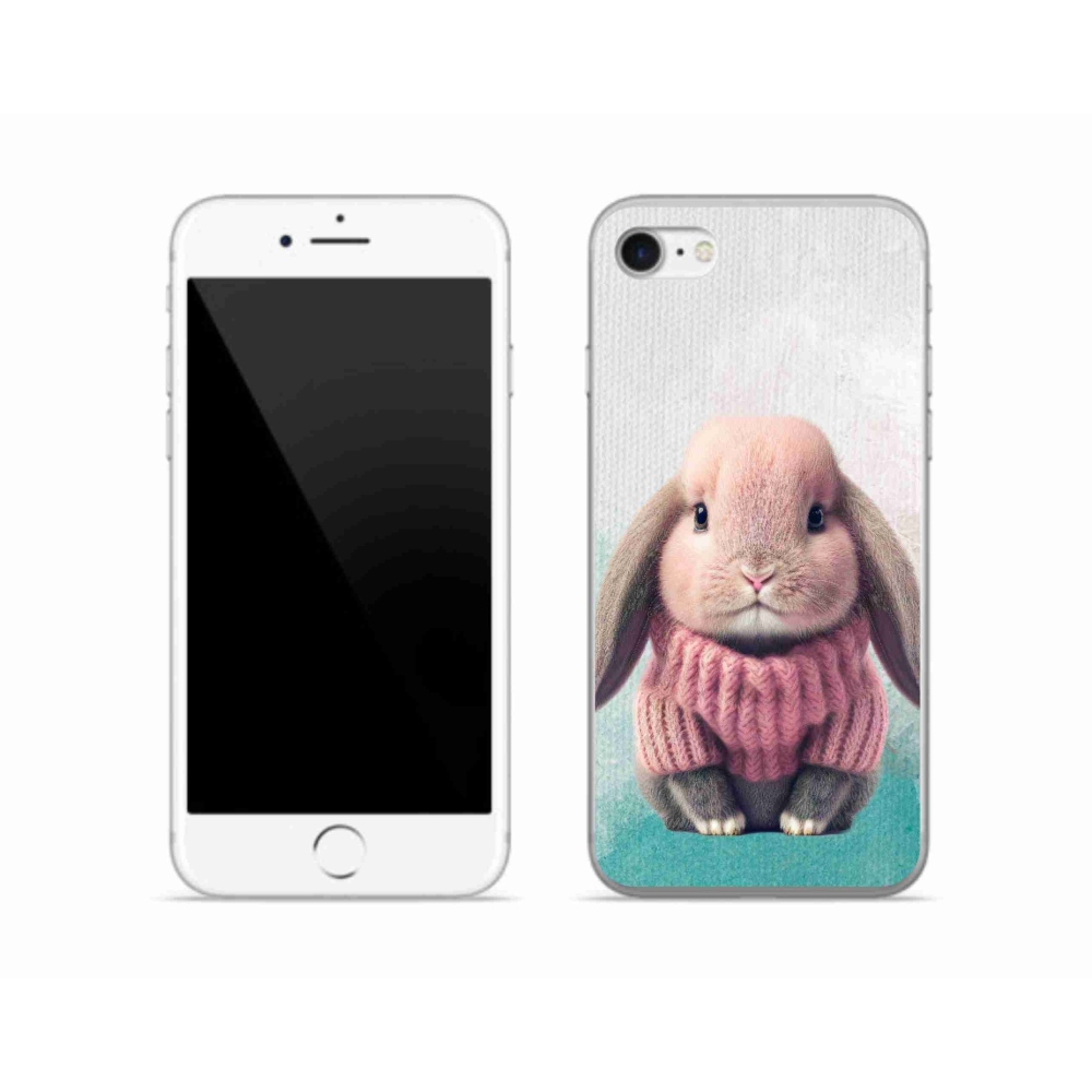 Zselés borítás mmCase iPhone SE (2020) - nyúl pulóverben