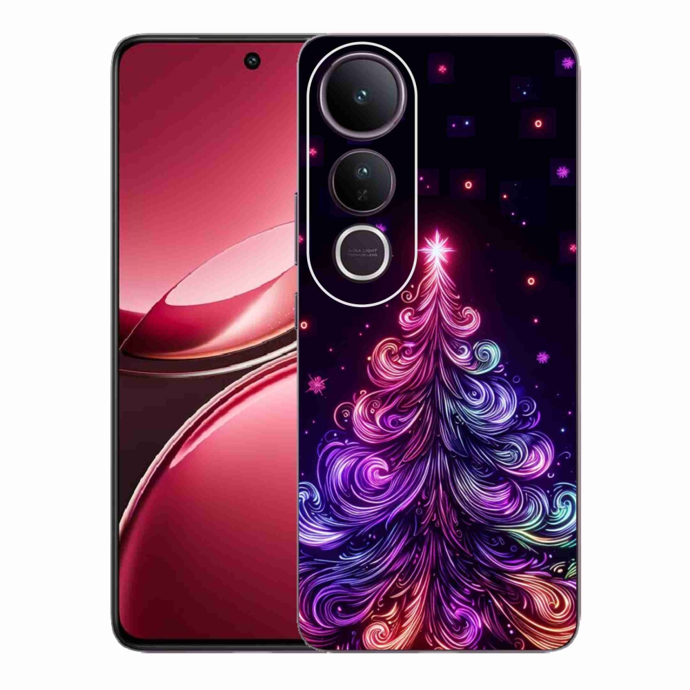 Gél borítás mmCase a Vivo V50 Lite 4G/5G-hez - neon karácsonyfa 1