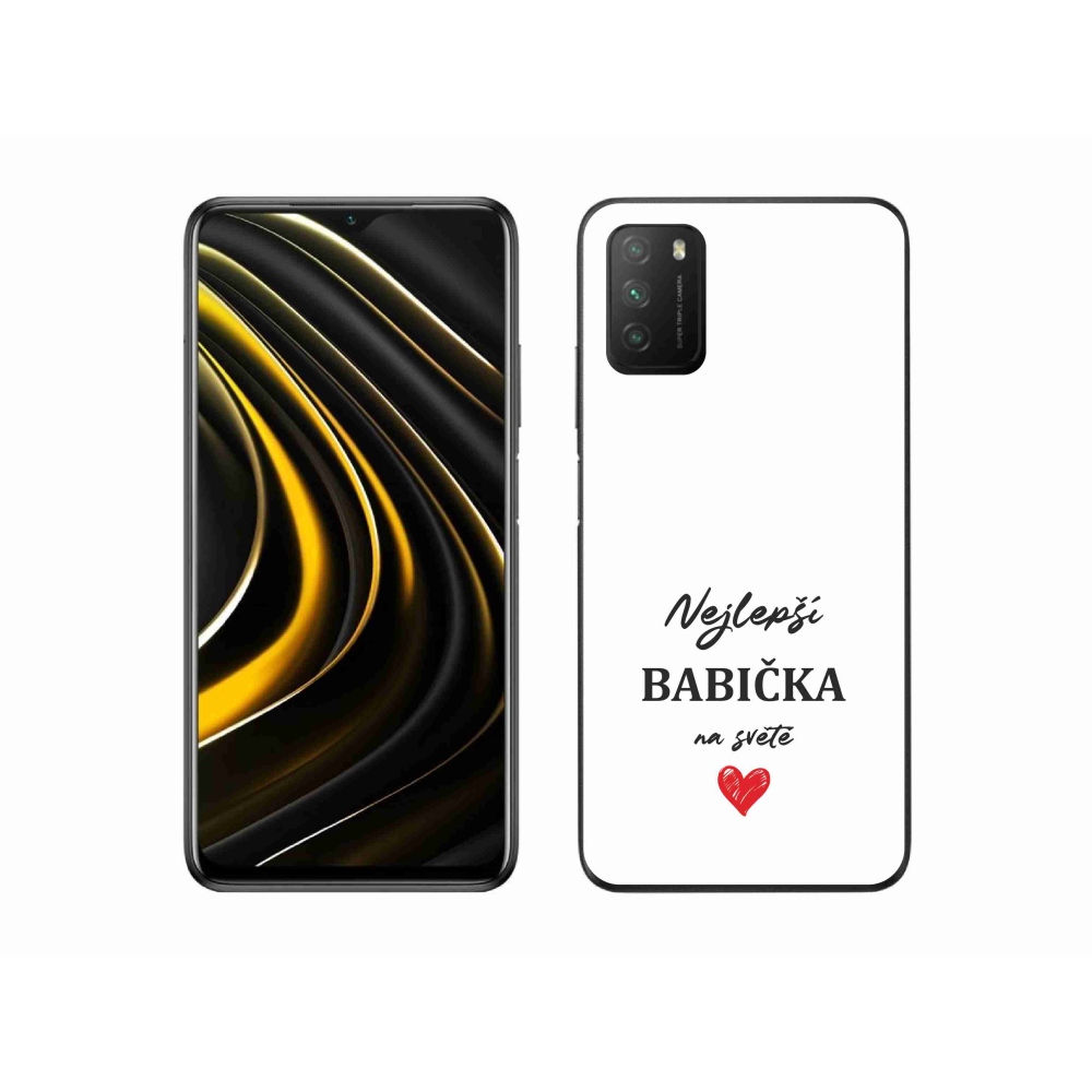 Gél borító mmCase a Xiaomi Poco M3-hoz - a legjobb nagymama 1 fehér háttérrel