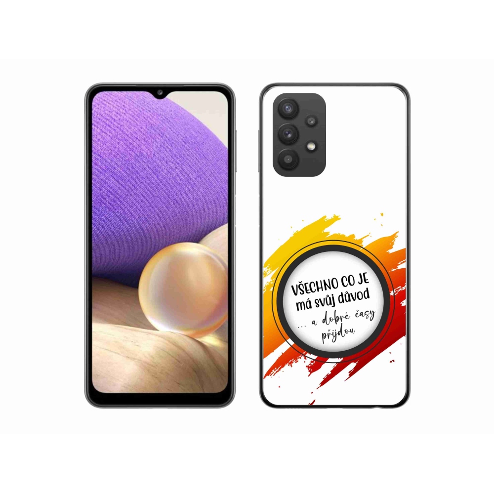 Gél borítás mmCase Samsung Galaxy A32 5G - idézet 3 fehér háttér