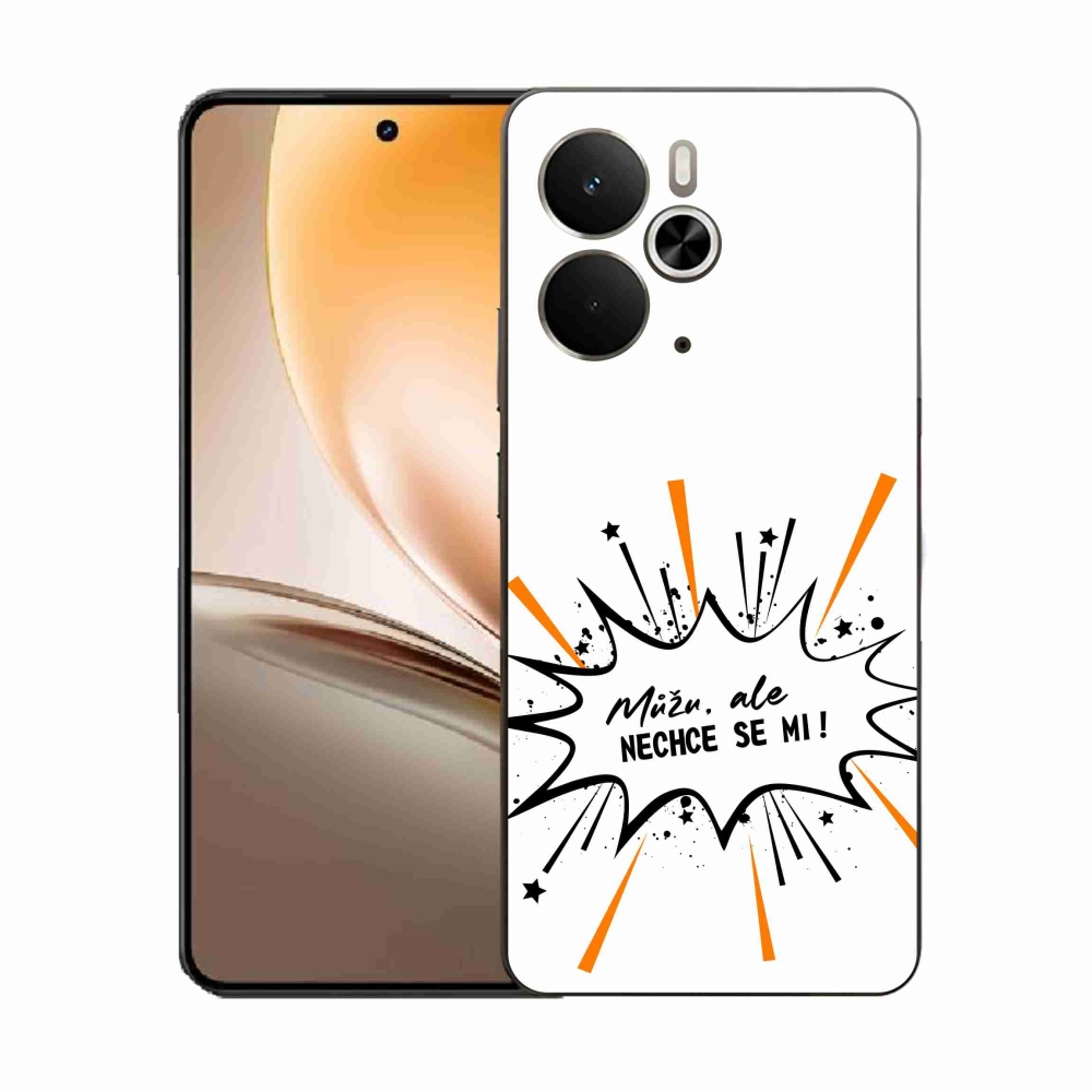 Gél borító mmCase a Realme 14 5G készülékhez - vicces szöveg 11 fehér háttér