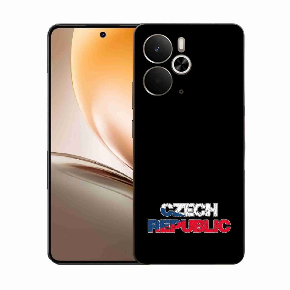 Gél borító mmCase a Realme 14 5G készülékhez - Csehország fekete háttér
