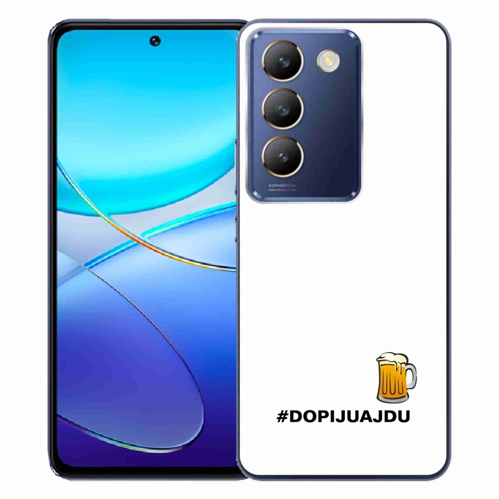 Gél borító mmCase a Vivo V40 SE 4G/5G - sör motívum 1 fehér háttérrel